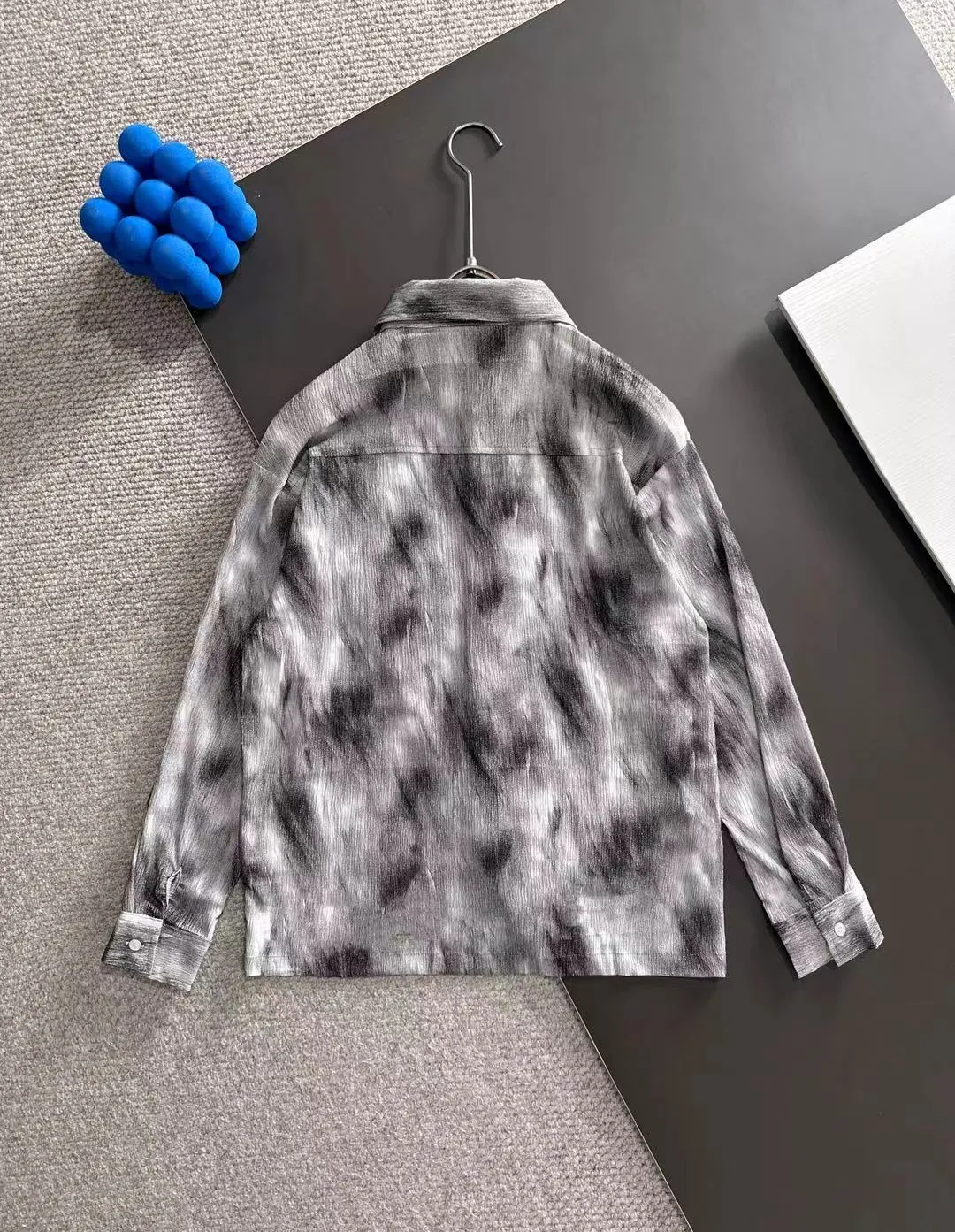 Next day shipping P360 Big Goose 2025 Autumn Men's Thin Breasted Fashion Tie-Dye Long Sleeve Shirt New Loose Versatile Lapel Top Casual Trendy Men's Shirt Size: M-3XL